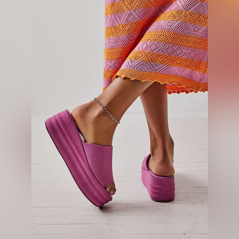 Free People Harbor Flatform Sandals Fuchsia Flirt Platform Purple 11 / 41